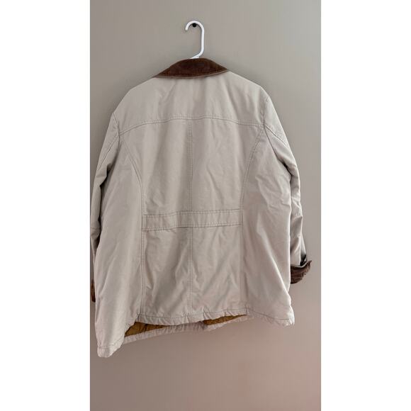 Vintage LL Bean Chore Jacket Barn Tan Field Coat Canvas Tan 3X - Picture 5 of 10